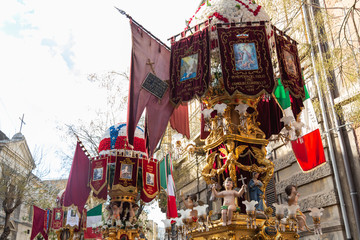 Catania Sicily, Italy - 4 February 2018. Feast of Saint Agata. Patronal feast in Sicily