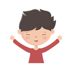 Isolated boy cartoon vector design