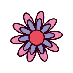 Isolated flower ornament vector design