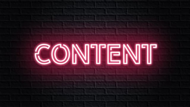 red neon video animation content
