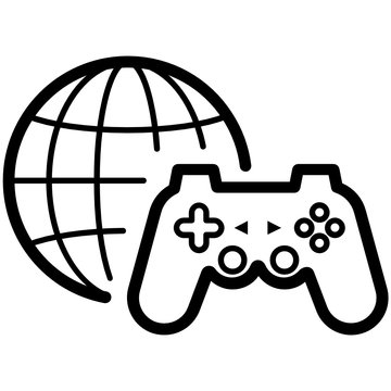 Cross platform play online gaming concept icon Vector Image