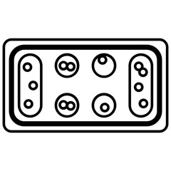 Mancala Playing Game Vector Icon Design
