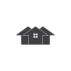 home silhouette geometric home logo vector