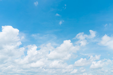 Blue sky and white clouds abstract background.
