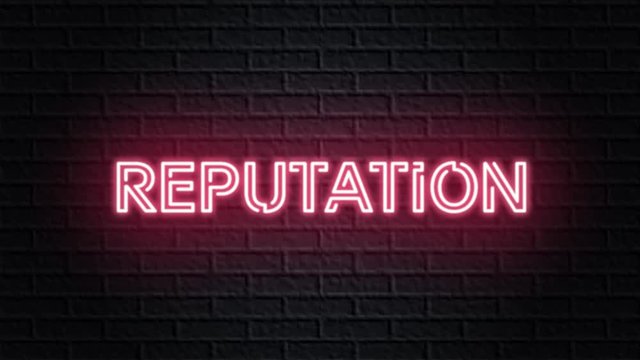 red neon video animation reputation