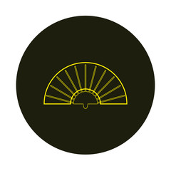 Spanish typical fan icon vector