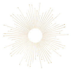 Obraz premium Gold Circle line art mandala