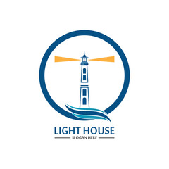 Lighthouse logo icon vector template