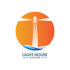 Lighthouse logo icon vector template