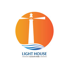 Lighthouse logo icon vector template
