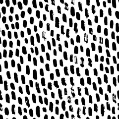 Ink brush strokes and splatters texture seamless pattern