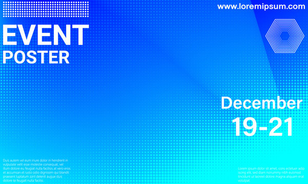 Event poster. Color elements.Vector illustration.