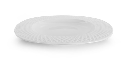 white plate isolated on white background