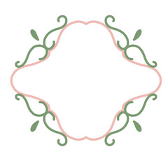 Frame art line green red 