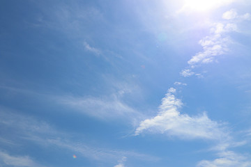 Blue sky with cloud fluffy for background