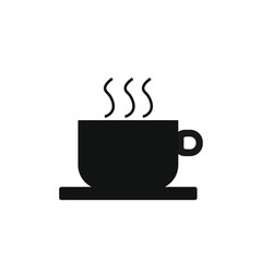 coffee cup icon vector with simple lines