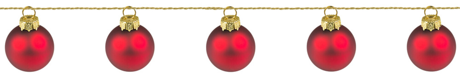 christmas balls on white background