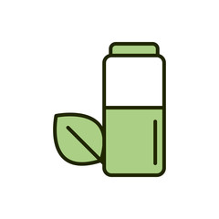 battery leaf environment ecology line and fill