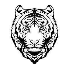 Tiger in the form of a tattoo