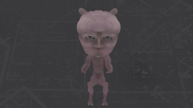 Alien baby Distressed and stumbling
