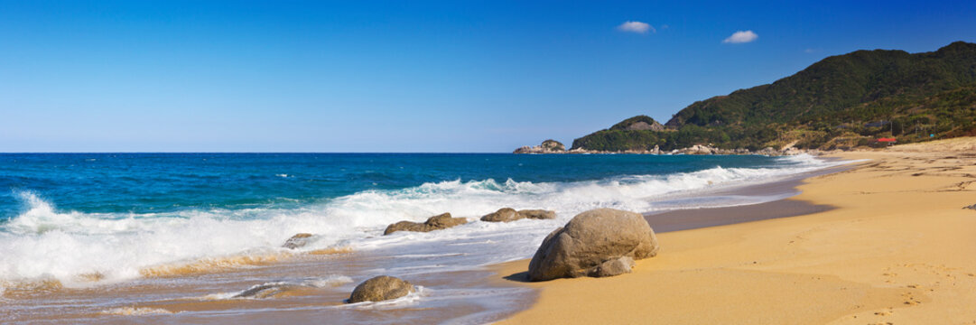Nagata Beach, a subtropical beach on Yakushima Island, Japan