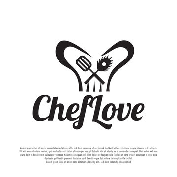 Chef Logo With A Fancy Chef Hat Concept. Luxury Black, Can Be Used For Restaurant Icons Or Signs. Vector Illustration Elements