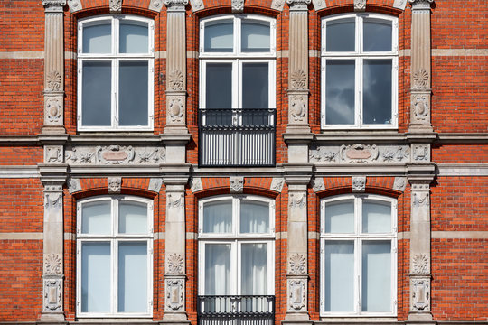 Danish Brick House with Windows and False Balcony