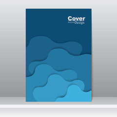 Cover Template with Paper Art Style