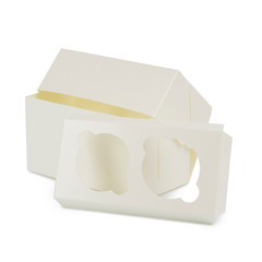Cardboard box for two cupcakes