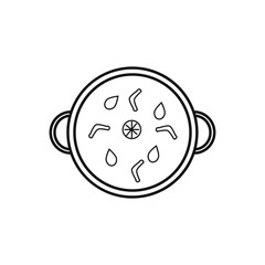 Spanish typical paella icon vector