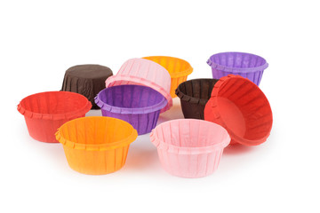 Colored paper molds for muffins