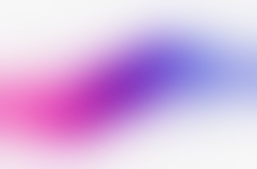 Pink purple blue wave on white empty background. Blurred abstract texture. Defocus simple illustration.