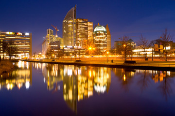 City of The Hague, The Netherlands at night