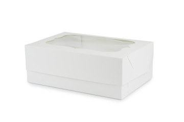 White cardboard box for cupcakes