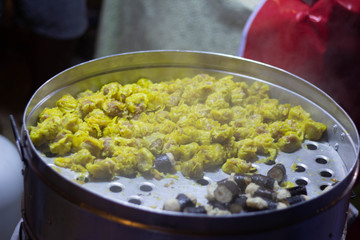 Chinese Steamed Dumpling(kanom jeeb, Thai food).
