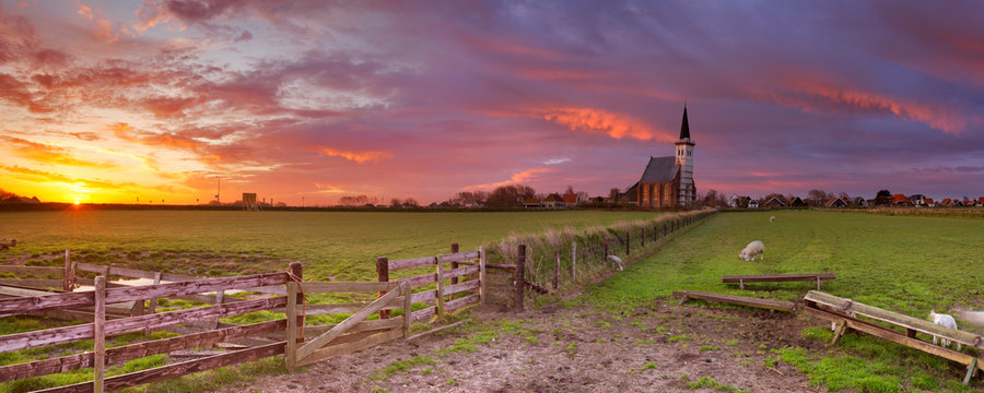 Church of Den Hoorn on Texel island in The Netherlands