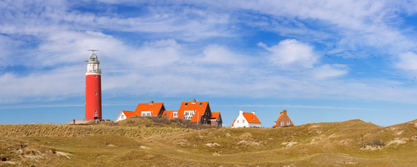 Lighthouse on the island of Texel in The Netherlands