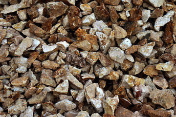 limestone texture. pile of limestone. break the stone at the construction site