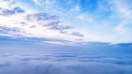 Cloud. Flying over the clouds. Photo taken from a drone.