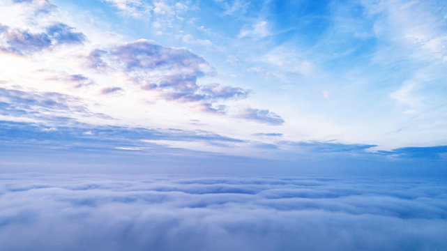 Cloud. Flying over the clouds. Photo taken from a drone.