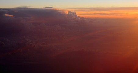 sunset in the mountains