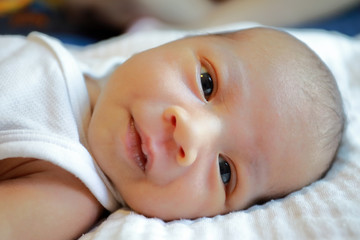 Portrait of cute Asian baby, concept create newborn.