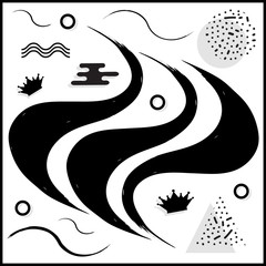 Poster in the style of Memphis