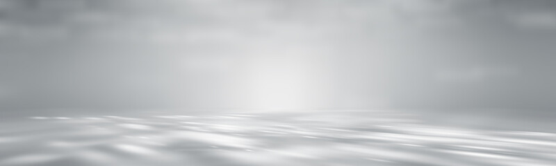 Obraz na płótnie Canvas panorama white and gray empty room studio gradient used for background and display your product