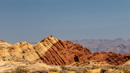 Fototapeta premium Multi coloured sandstone rock formations in the Valley of Fire State Park, Nevada
