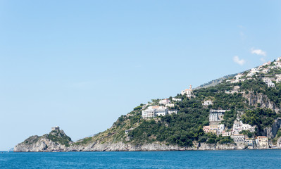 Fototapeta na wymiar Seacoast of the Amalfi Coast in summer