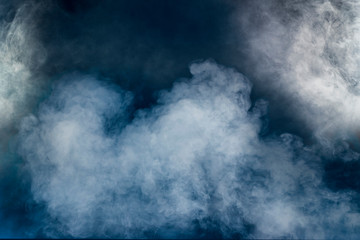 Fototapeta premium spectacular abstract white smoke isolated colorful blue background