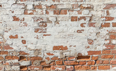 Background of old vintage dirty brick wall