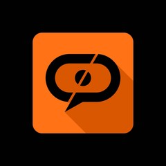 simple typography Cp chat vector logo
