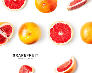 Grapefruit citrus fruits as creative layout